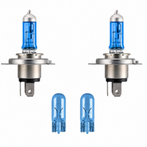 Ampolletas Philips CrystalVision H4 60/55W + W5W Pack 4