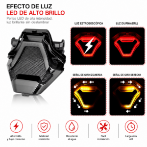 Luz Trasera Led De Motocicleta Para Yamaha
